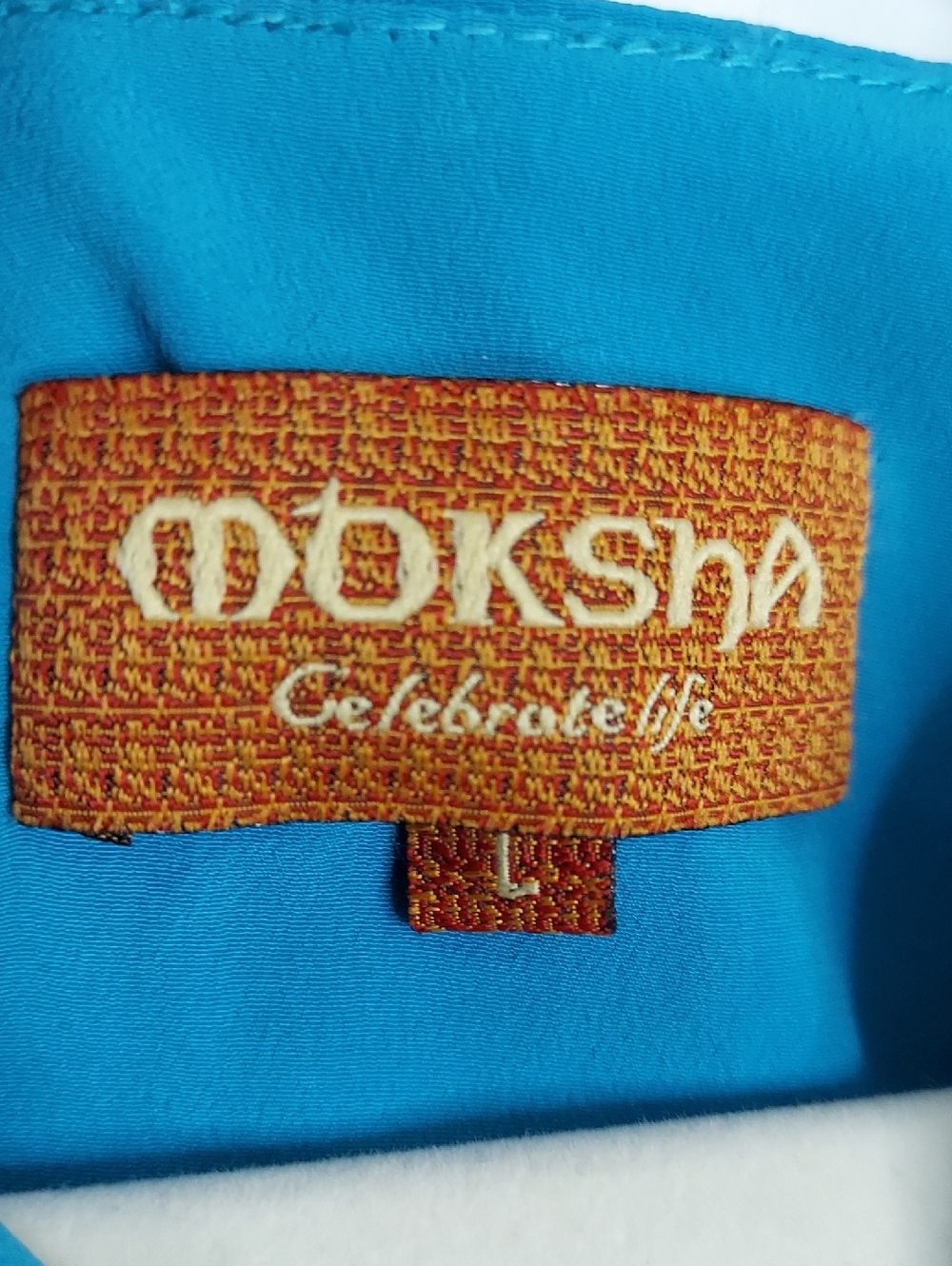 Anthropologie Moksha Top, Size L, Silk, Blue, Embroidered Sequins - Picture 4 of 11